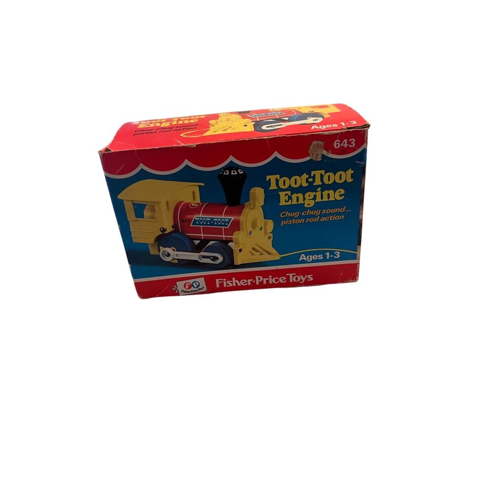 RARE VTG 1972 Fisher Price Toot-Toot Collectors Engine No. 643 TOY MINT COND NIB